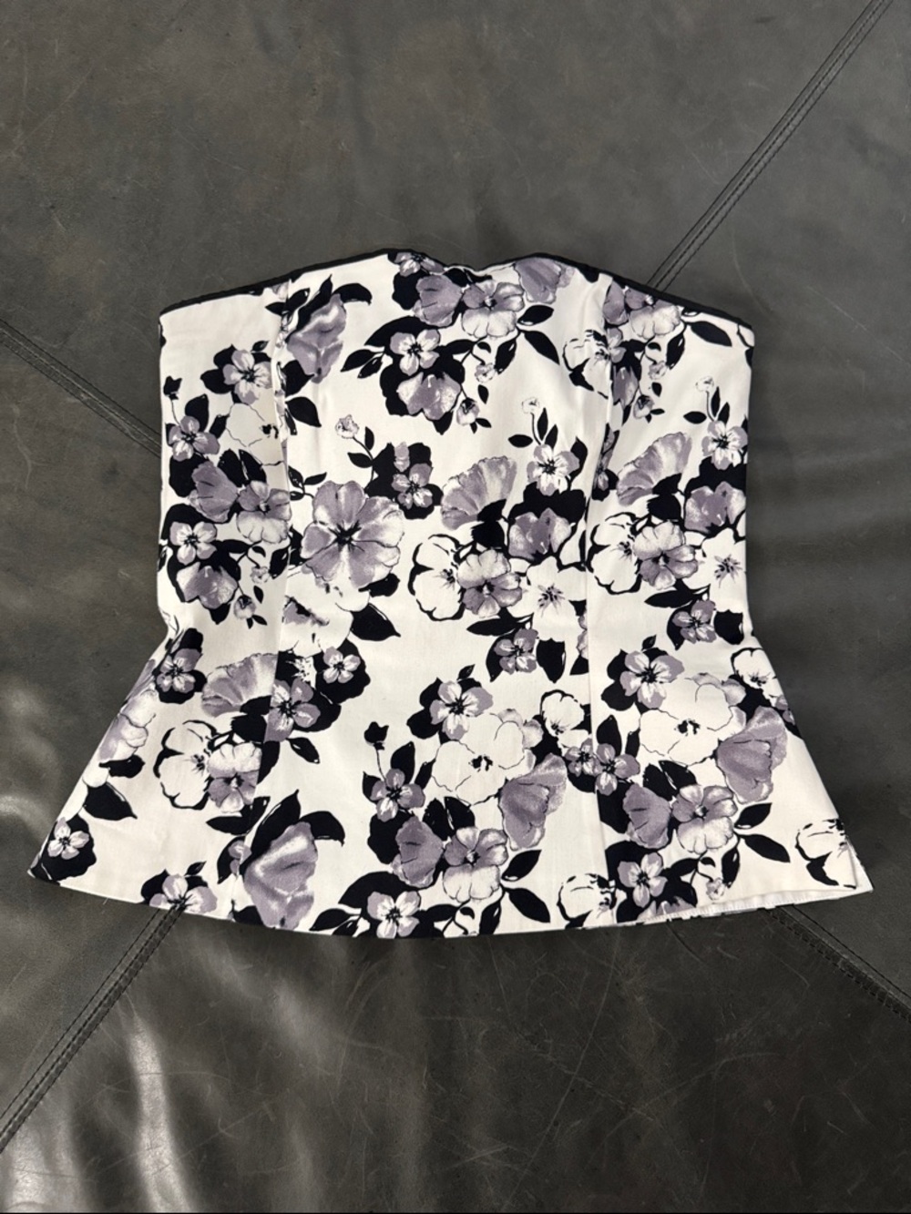 WHBM Strapless Floral Corset Top